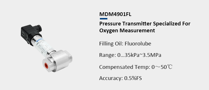 Transmisor de presión para la medición de oxígeno MDM4901FL
